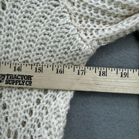 Abercrombie & Fitch Womens Heather Cream Stretch Wool Blend Sweater Size Small - Picture 7 of 8